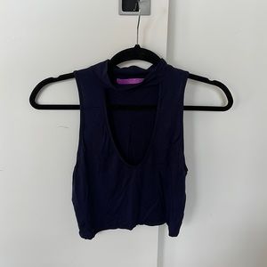 cropped tank with cut out